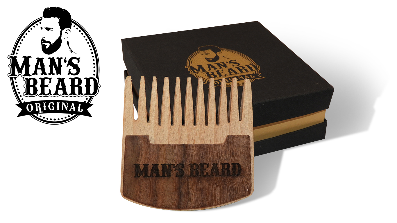 Man's Beard - Peigne à barbe en corne véritable sans manche MAN'S BEARD :   : Les marques de produits de coiffure au meilleur prix