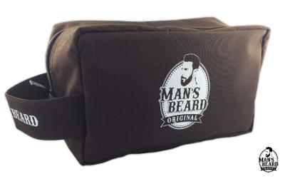 Man's Beard - Trousse de Toilette en Tissu Marron
